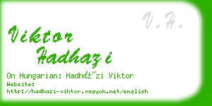 viktor hadhazi business card